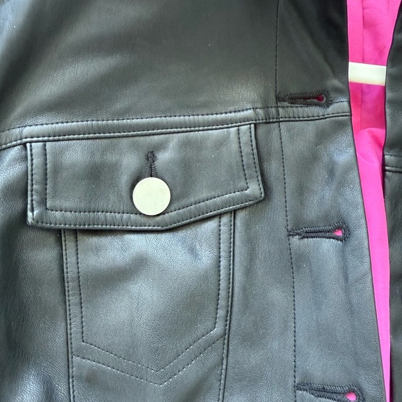 Bar III SIZE MEDIUM Studded-Shoulder Faux-Leather Jacket, Created for Macy's - Picture 5 of 6